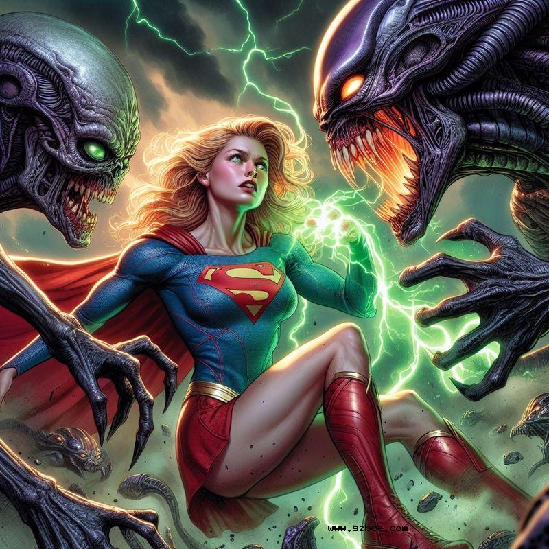 【AI生成】超级女英雄危险艺术