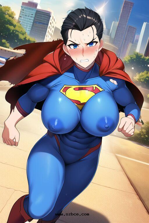 【AI生成】巨大的胸部成了女超人的烦恼