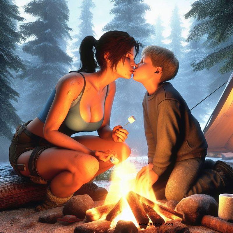 【AI漫画】劳拉·克劳馥 喜欢翔太