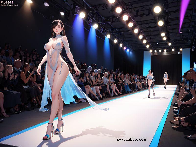 【AI生成】T台走秀的裸体模特